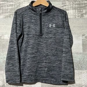 Under Armour 1/4 Zip Pullover Jacket Abstract Gray Kids 6 GUC